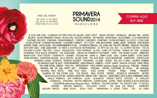 Primavera sound Barcelona 2014